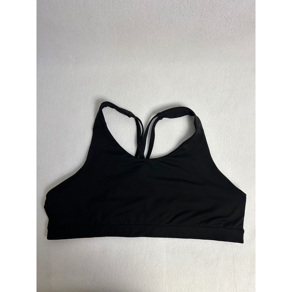 Athleisure Old Navy Active Women XXL Black PowerPress Strappy Medium Support Bra